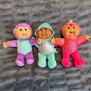 Cabbage Patch Kids "Exotic Friends" Collectible Toy 3-Pack SHARK HIPPO &FLAMING